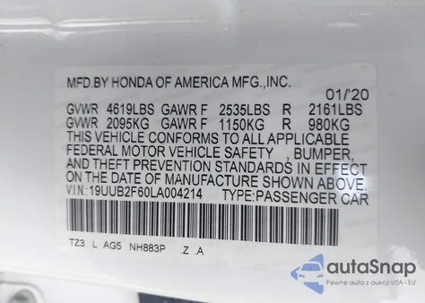 2020 Acura Tlx A-Spec/A-Spec W/Red Leather из США, поврежденный, VIN 19UUB2F60LA004214